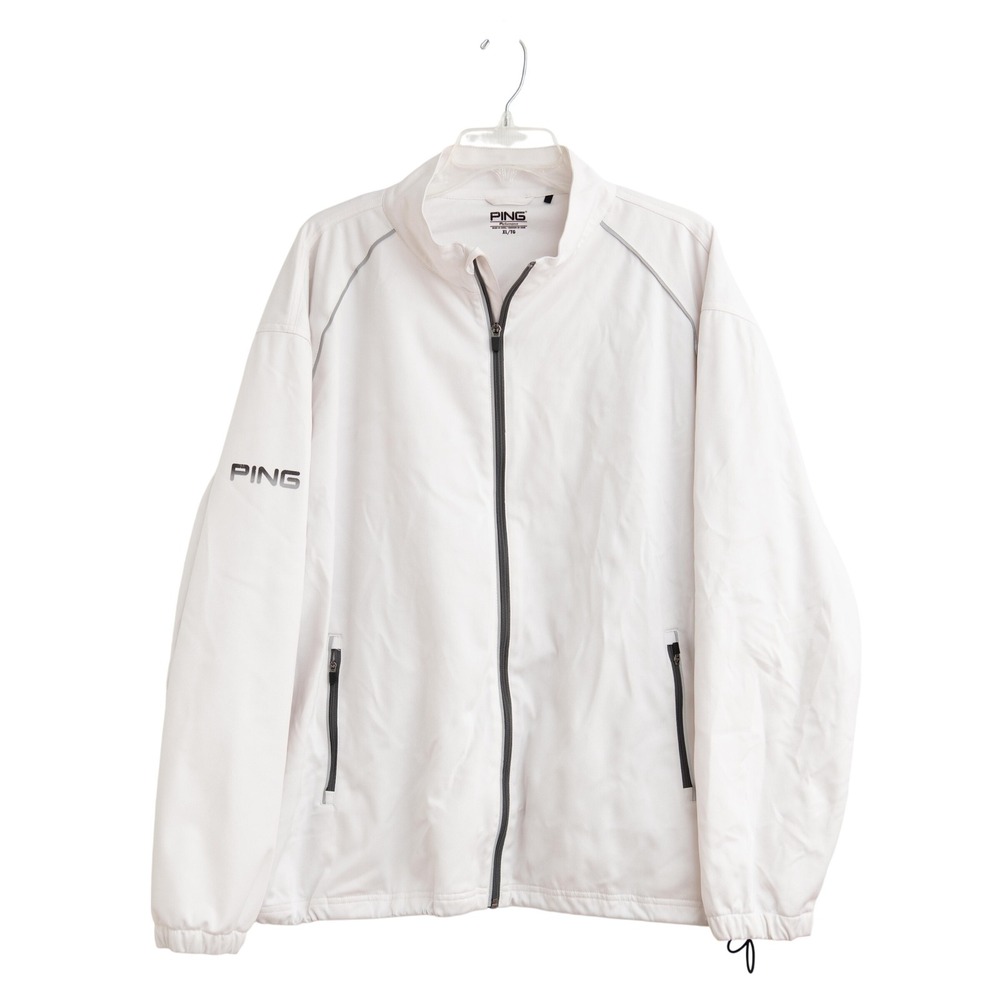 Ping Performance Mens XL Golf Jacket White Windbreaker GorpCore Minimalist